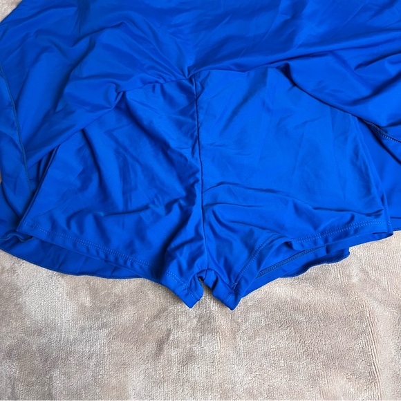 SUMMER MAE Swimsuit Royal Blue Flowy Dress with Built In Shorts - Size Large - Picture 4 of 10